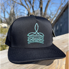 Load image into Gallery viewer, Turquoise Boot Stitch Trucker Hat

